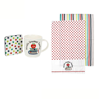 Ladelle World's Greatest Teacher Mug & Coaster & Tea Towels