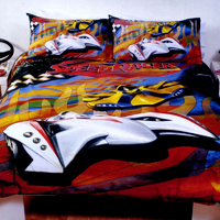 Just Home Speed Racer Thunder Quilt Cover Set Double