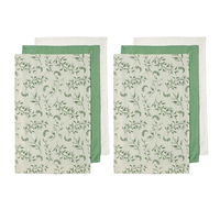 Ladelle Grown Ivy Set of 6 Cotton Kitchen Towels Green