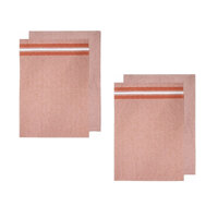 Ladelle Culinary Terracotta Cotton Set of 4 Jumbo Kitchen Towels 60 x 80 cm