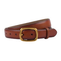 Classic Leather Belts for Women, Joyreap Genuine Leather Womens Belts with Gold Buckle (Brown)