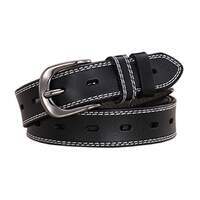 Classic Leather Belts for Women, Joyreap Genuine Leather Womens Belts Alloy Pin Buckle (Black)