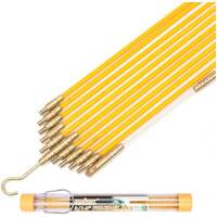3.3m ? 4mm Fibreglass Electricians Push Pull Rods Cable Cavity Contractors Duct