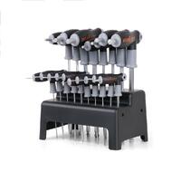 18-Piece T-Handle Hex Key Set, SAE/Imperial & Metric Sizes Allen Wrench Set Long Arm with Ball End