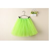 New Adults Tulle Tutu Skirt Dressup Party Costume Ballet Womens Girls Dance Wear, Neon Green, Adults