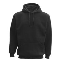 Adult Unisex Men's Basic Plain Hoodie Pullover Sweater Sweatshirt Jumper XS-8XL, Black, 2XL
