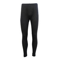 Mens Merino Wool Top Pants Thermal Leggings Long Johns Underwear Pajamas, Men's Long Johns - Black, XL