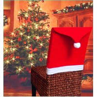 Christmas Chair Covers Tablecloth Runner Decoration Xmas Dinner Party Santa Gift, 8x Chair Covers