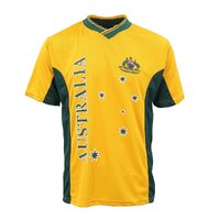 Adults Kids Men's Sports Soccer Rugby Jersy T Shirt Australia Day Polo Souvenir, Gold, 0 (Kids)
