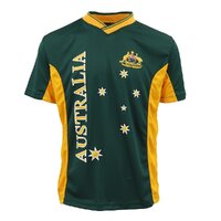 Adults Kids Men's Sports Soccer Rugby Jersy T Shirt Australia Day Polo Souvenir, Green, 0 (Kids)