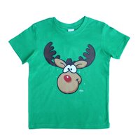 New Funny Adult Xmas Christmas T Shirt Tee Mens Womens 100% Cotton Jolly Ugly, Reindeer (Green), 2XL