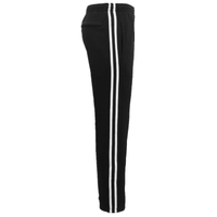 Men's Fleece Casual Sports Track Pants w Zip Pocket Striped Sweat Trousers S-6XL, Black, 4XL