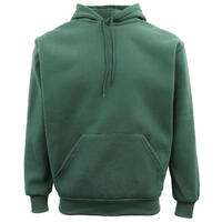 Adult Unisex Men's Basic Plain Hoodie Pullover Sweater Sweatshirt Jumper XS-8XL, Dark Green, 2XL