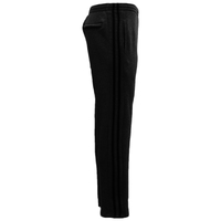 Men's Fleece Casual Sports Track Pants w Zip Pocket Striped Sweat Trousers S-6XL, Charcoal w Black Stripes, M