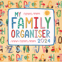 My Family Organiser Unicorn - 2024 Square Wall Calendar 16 Months School Planner