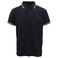 Men's Unisex Polo Shirts Basic Plain Breathable Tops Cotton Cascual Sport Shorts, Navy, XL