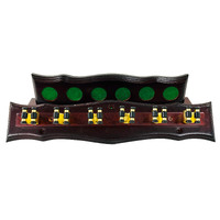 Wall Cue Rack with Brass Cue Clips for Pool Snooker Billiard-MAHWCR