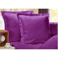 1000TC Premium Ultra Soft European Pillowcases 2-Pack Purple