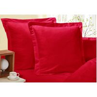 1000TC Premium Ultra Soft European Pillowcases 2-Pack Red