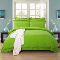 1000TC Tailored King Size Green Duvet Quilt Cover Set
