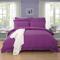 1000TC Tailored King Single Size Purple Duvet Quilt Cover Set