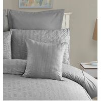 1000TC Premium Ultra Soft Seersucker Cushion Covers - 2 Pack - Grey