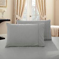 1000TC Premium Ultra Soft Queen size Pillowcases 2-Pack - Grey