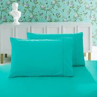 1000TC Premium Ultra Soft Queen size Pillowcases 2-Pack - Teal