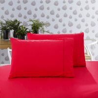 1000TC Premium Ultra Soft Standrad size Pillowcases 2-Pack - Red