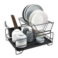 2 Tier Dish Drainer with Cutlery Holder White