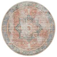 vintage-crown-cezanne-terracotta-sky-distressed-vintage-round-rug 180X180