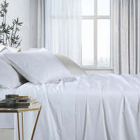 1000tc bamboo cotton sheet set queen white