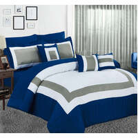 10 piece comforter and sheets set king navy
