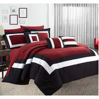 10 piece comforter and sheets set queen red