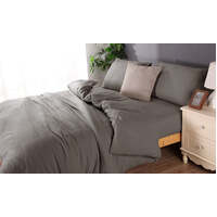 Microflannel duvet cover and sheet comb set  double charcoal