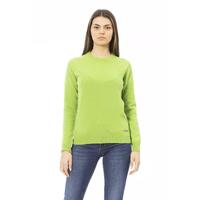 Baldinini Long Sleeve Crewneck Sweater with Monogram Detail M Women
