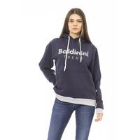 Front Logo Long Sleeve Fleece Hoodie with Maxi Front Pocket L Women