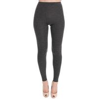 High Waist Cashmere Tights Pants with Logo Details 44 IT Women