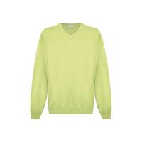 Yellow V-Neck Cashmere Sweatshirt 2XL Men