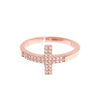 Authentic NIALAYA Pink Gold Plated Silver Ring 49 EU Women