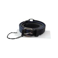 Classic Black Leather Belt with Buckle Fastening by CNC Costume National 85 cm Women