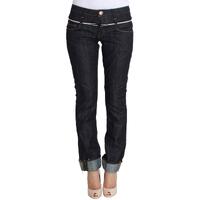 Authentic ACHT Straight Fit Dark Blue Jeans with Logo Details W26 US Women