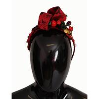 Dolce & Gabbana Cherry Sicily Headband with Multicolor Embellishment One Size Women