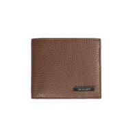Tumbled Leather Mens Wallet with Coin Compartment and Card Holder One Size Men
