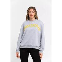 Oversized Maxi Lettering Sweatshirt with Dropped-shoulder Sleeves L Women