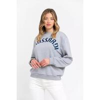 Oversized Round-neck Sweatshirt with Maxi Lettering L Women