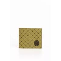 Monogram Wallet with Grain Effect Texture and 70s Print One Size Men