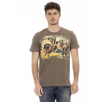 Short Sleeve T-shirt with Round Neck - Front Print M Men