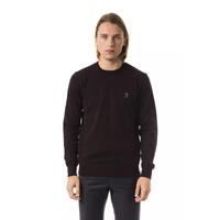 Embroidered Crew Neck Sweater in Extrafine Wool Merinos Fabric L Men