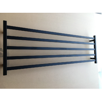 Premium Matte Black Heated Towel Rack - 4 Bars, Square Design, AU Standard,510x1500mm Wide